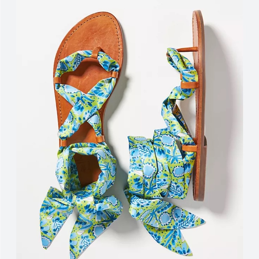 Vera Bradley for Anthropologie Scarf Gladiator Sandals